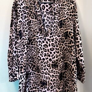 Mikoh Revolve Cannes Leopard Print Tunic, Women's Swimsuit Coverup